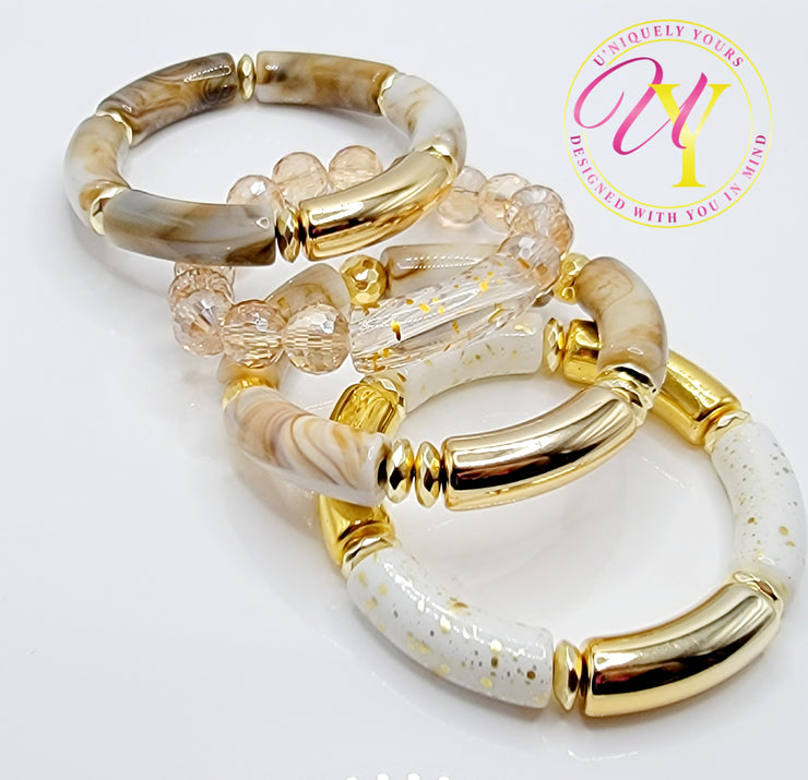 Caramel Swirl Tube Bracelet