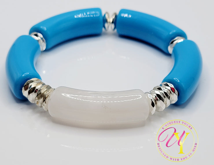 Designer Blue Skies Tube Bracelet