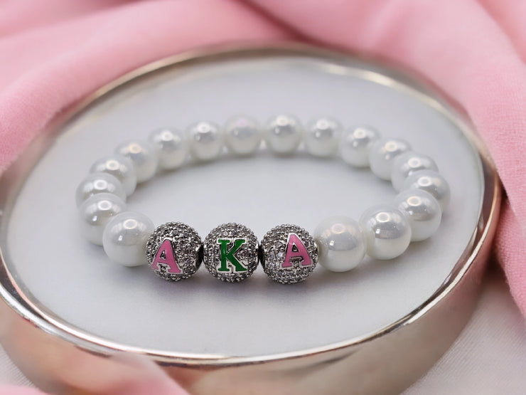 Alpha Kappa Alpha Designer Beaded Bracelet