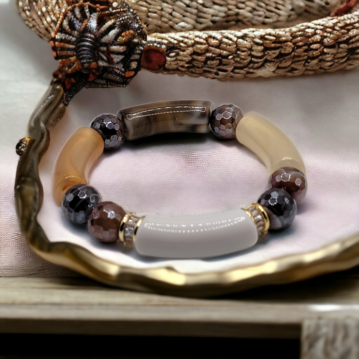 Mocha Latte Tube Bracelet