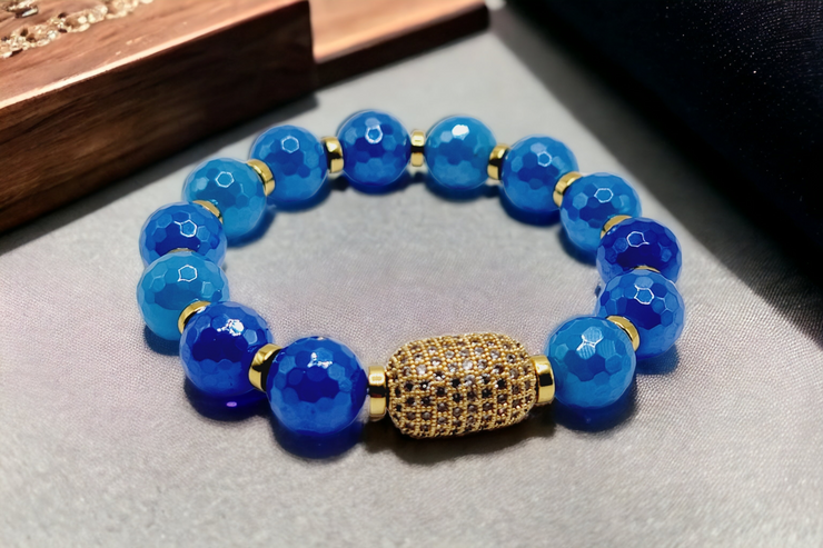 Blue Sailing Beaded Bracelet