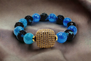 Hues of Blues Beaded Bracelet