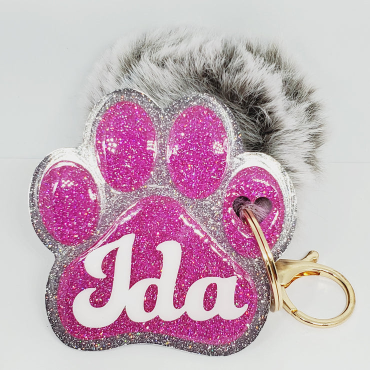 Designer Customized Paw Keychain