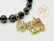 Gold and Gun Metal Hemetite Beaded Breaclet