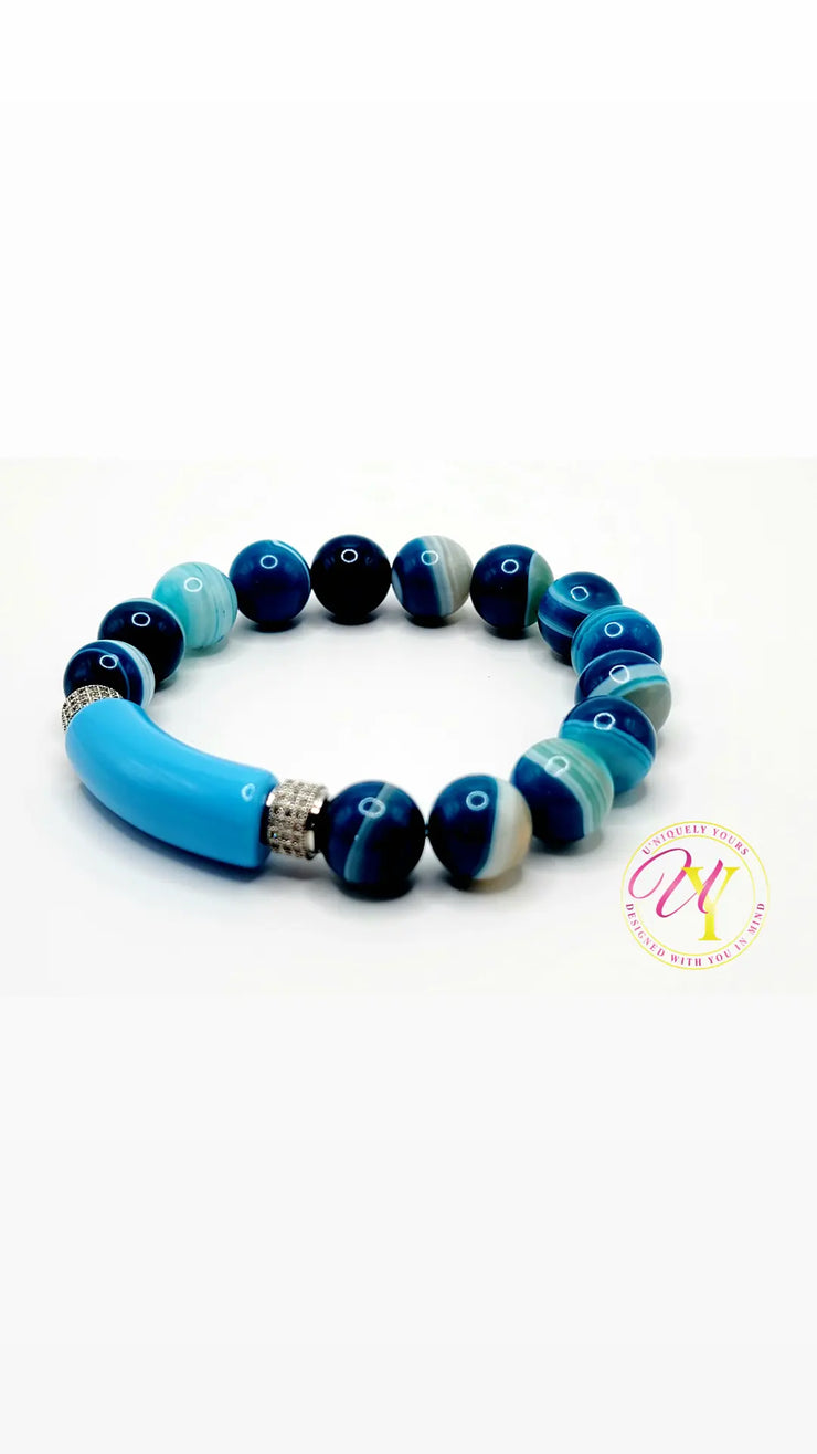 Turquois TigerEye Beaded Bracelet